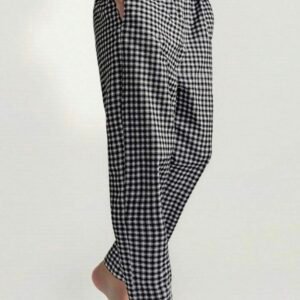 HP-04 Black & White Micro Check Pajama