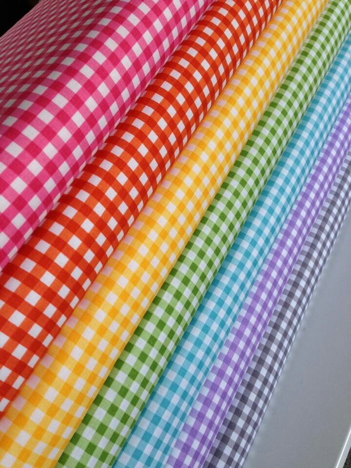 Home fabric gingham rolls
